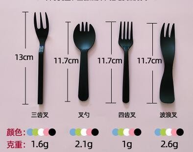 Creative Design Plastic Disposable Cake Cutlery Suit with Birthday Cake Knife and Fork Set
