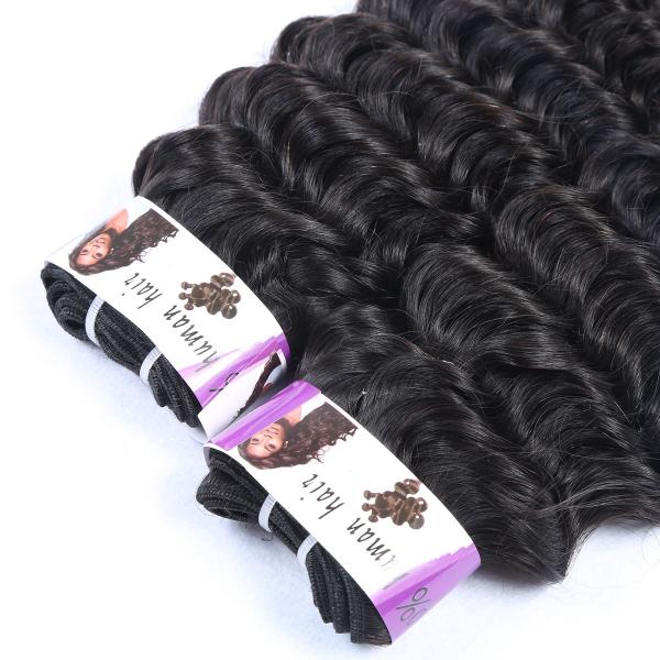 Black Rose wholesale grade 7A Deep  Wave peruvian virgin human hair