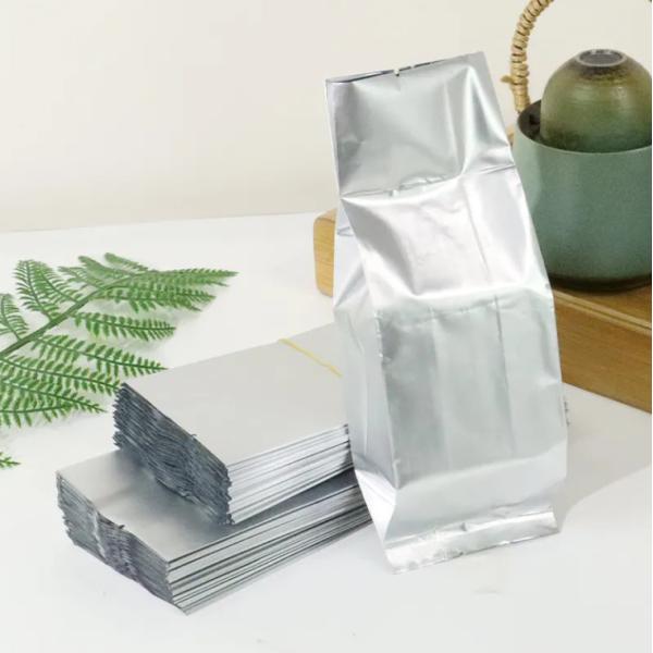 Custom Design Print Aluminum Foil Mylar Stand Up Pouch Hot Seal Side Gusset Bags Food Tea Coffer Packaging Bag Pouch With Logo