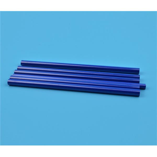 Blue Black Zirconia Ceramic Parts , High Precision Machining Sharpening Rod With Flat Position