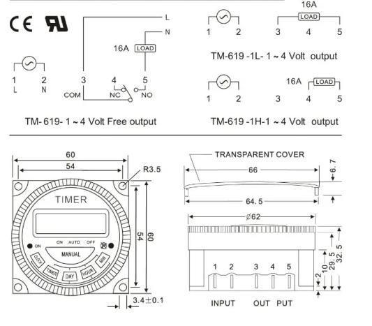 Настройка Cn304A от 1 минуты до 168 часов 220В AC 16A LCD Дисплей Время переключатель Таймер переключатель