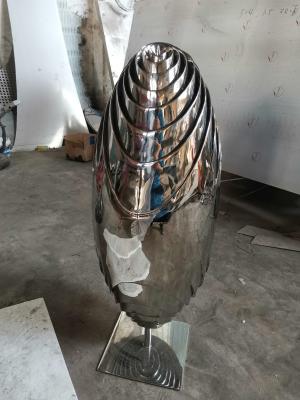 Abstract Outdoor Metal Statues Overlaps Large Garden Sculptures Statues Stainless Steel 316