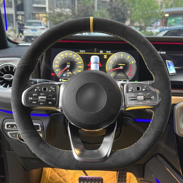 Mewant Soft Athsuede Steering Wheel Cover for Mercedes Benz A250 W177 C118 W205 C257 W213 W463 W222 W167 W247