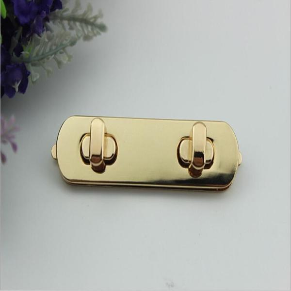Classic design light gold purse double twist turn metal locks