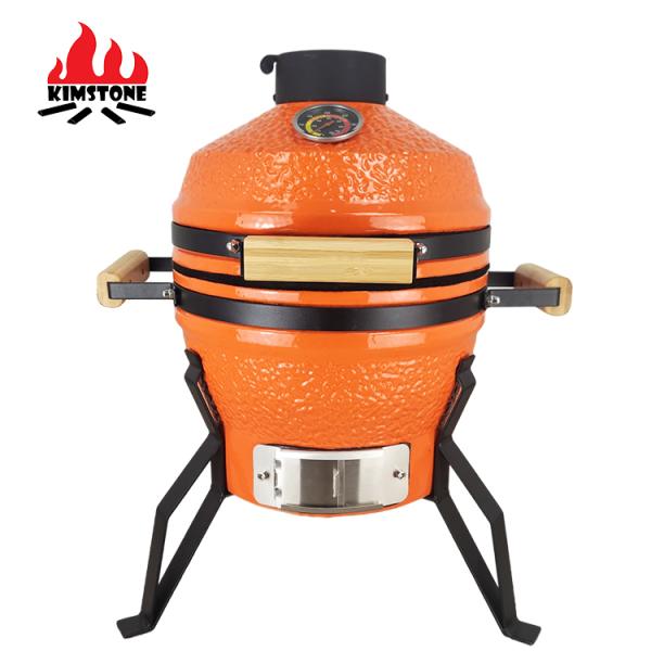 KIMSTONE Stalen Commercial  Charcoal Bbq  Kamado Smoker Ceramic Mini Outdoor Gourmet Bbq  Grilerl Korean Bbq with Stand