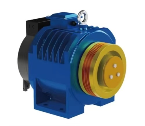 Modern Villa Elevator Permanent Magnet Synchronous Gearless Traction Machine Metal