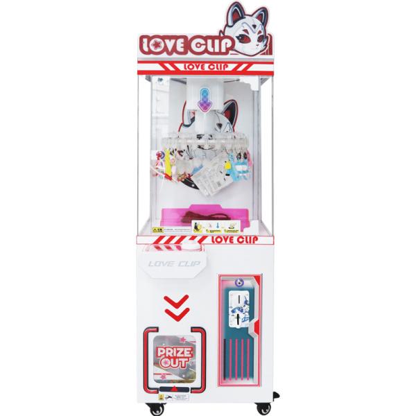 Juego de la máquina de garra de la moneda roja máquina de clip de amor estrellado máquina de control del premio clip de bocadillo máquina de venta de regalos
