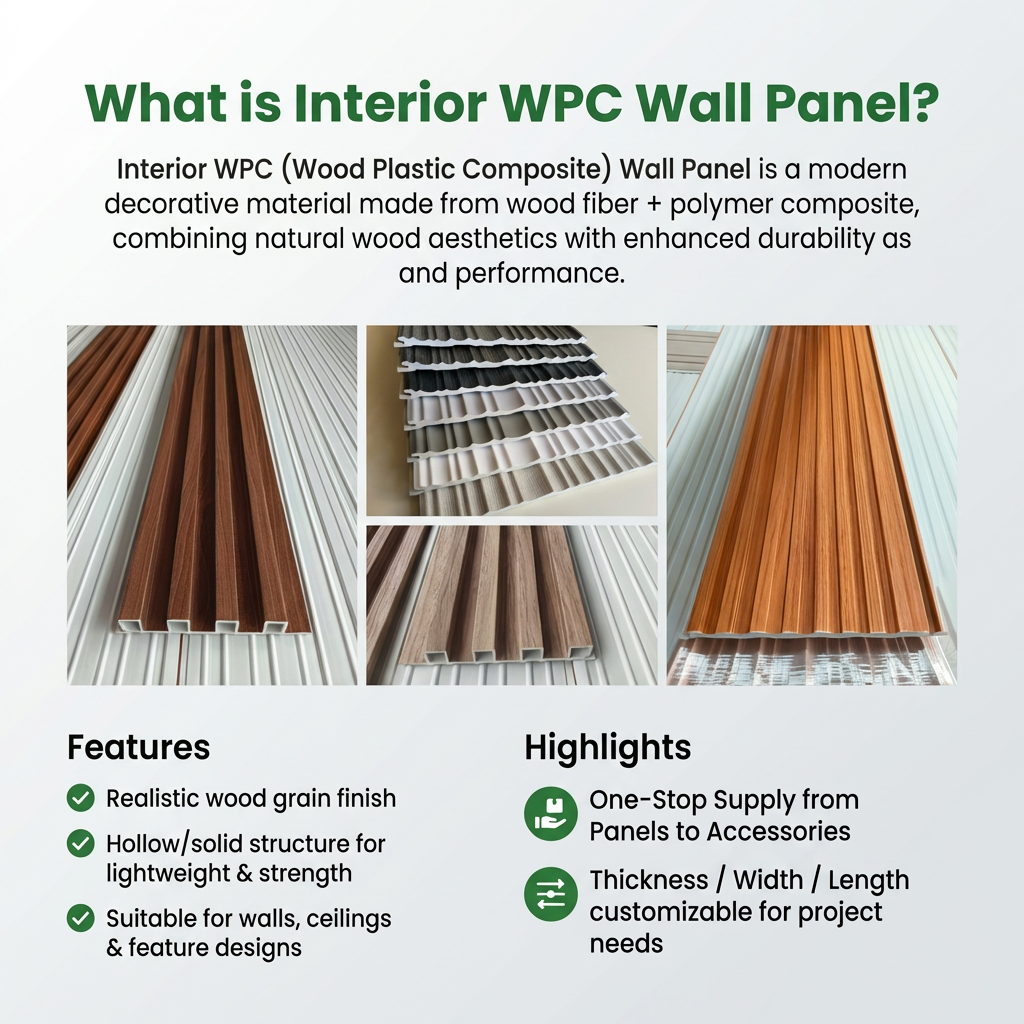 New Arrival WPC Wall Panel Modern Design Wood Texture Wall Cladding Panels for Living Room Bedroom Hotel Villa Decoration