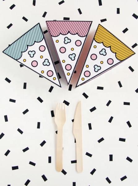 Disposable Triangle Eco Friendly Food Packaging For Candy Cake Pizza