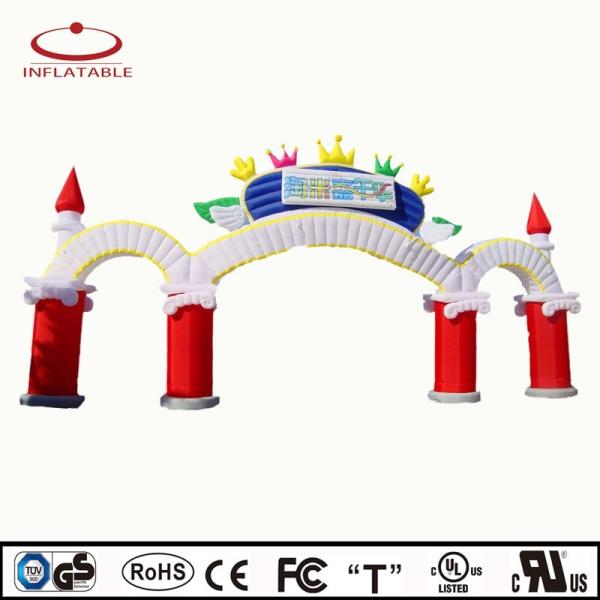 Cartoon Inflatable Finish Arch Customized Advertising For Sport Events