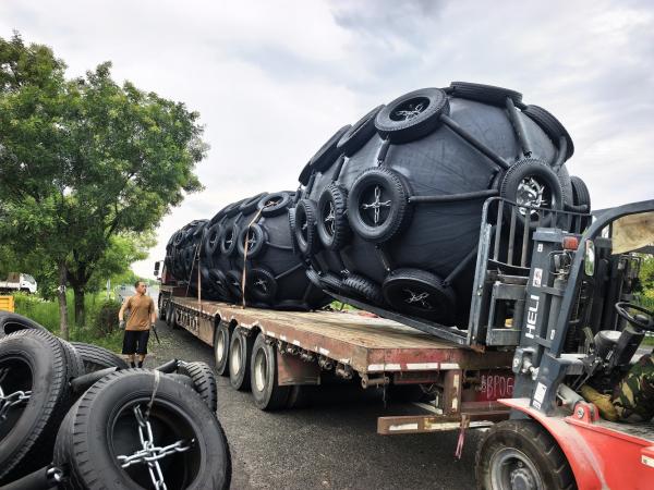 Natual Rubber Marine Rubber Fender with Inflation Pressure of 50KPa and 80KPa