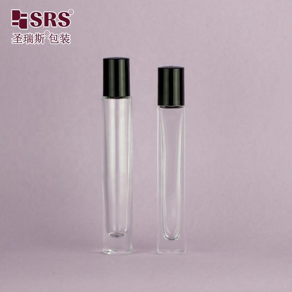 Factory Wholesale Empty Transparent Round Glass Roll On Bottle 10ml for Essential Oil and Perfume
