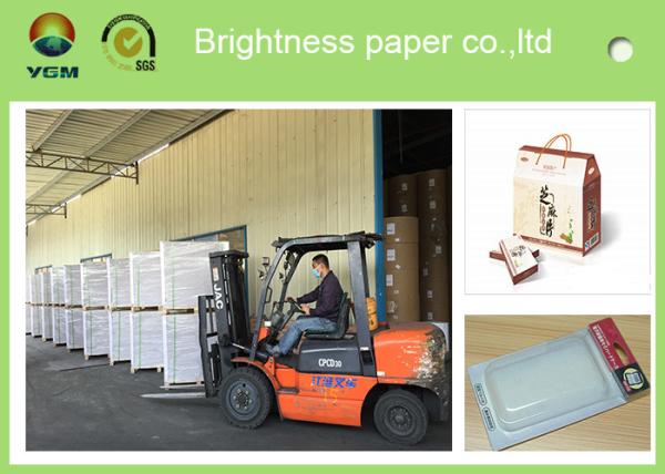 Mixed Pulp Coated Blister Board Paper Back For Product Packaging Strong Stiffness