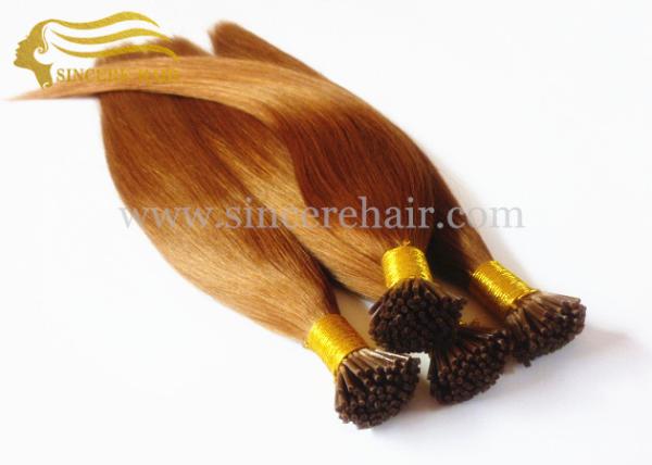 20 Blonde Pre Bonded I Tip Hair Extensions for sale - 20 1.0 Gram Straight Pre Bonded Stick Hair Extensions For Sale