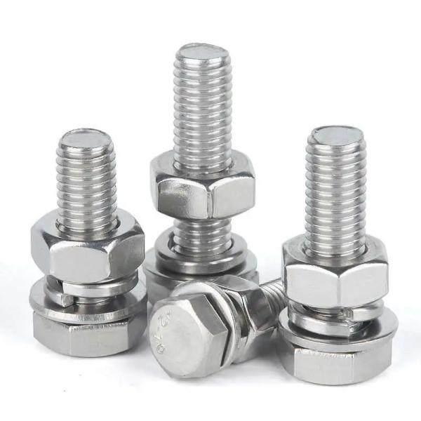 Stainless Steel Right Hand Thread Pitch Bolts Grade A2-70 12mm Thread Length For Industrial Needs