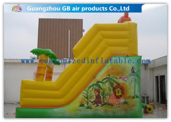 Jungle Fun Inflatable Water Slide Bounce House / Inflatable Jumping Castle For Party