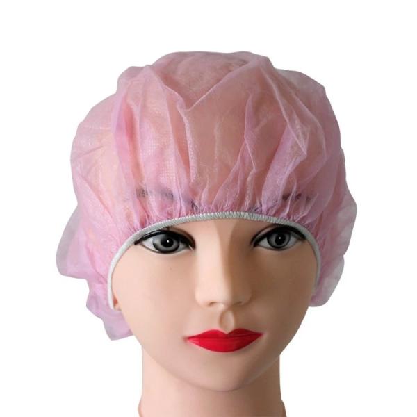 Breathable Protective Isolation Gown , Dustproof 30gsm Surgical Bouffant Caps