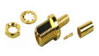 High Performance Brass Bulkhead Coax Connectors , MMCX Straight Crimp Connector