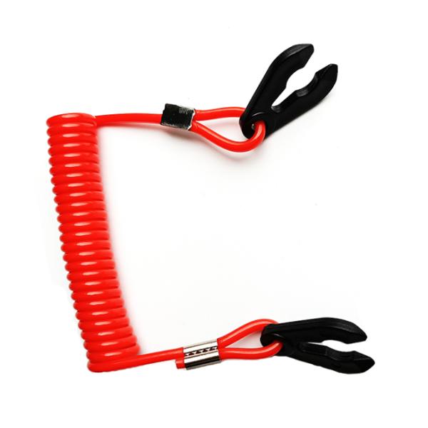 Motor Engine Key to Key Red Safety Spring Extendable Floating Lanyard