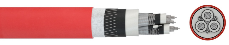 Flexible Medium Voltage Cable TBM (N)TSCGECWHXOEU Cable with 6/10 KV 12/20 KV Copper Conductor and Rubber Insulation