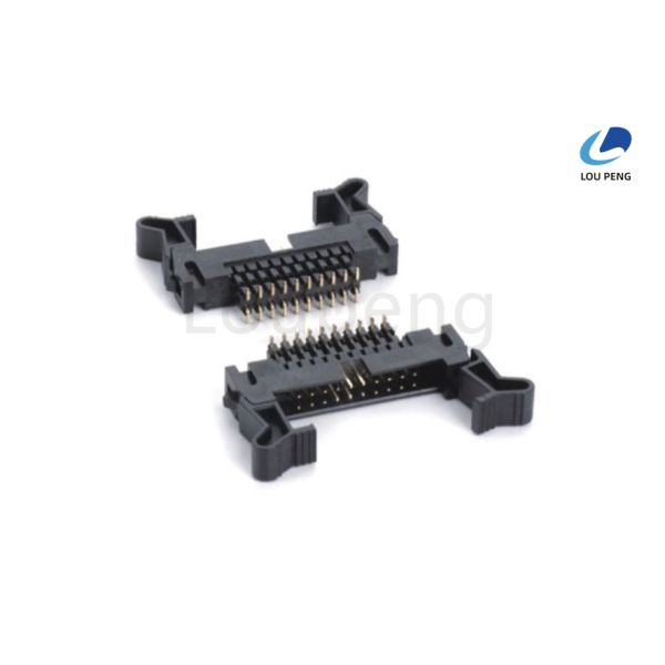 UL Recognized IDC Socket BOX Header 3A Per Contact Double Row Right Angle Vertical SMT Connector Designed for Assembly
