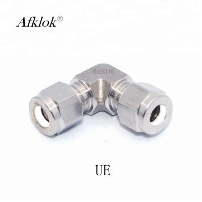 Encaixe de tubulação do conector do cotovelo da união dos encaixes de tubo SS316 da compressão