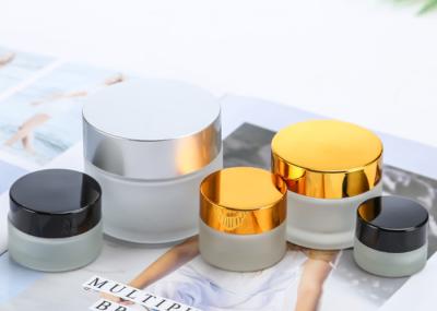 SGS OEM 50ml Cosmetic Jars Empty Face Cream Containers Black Gold Lids
