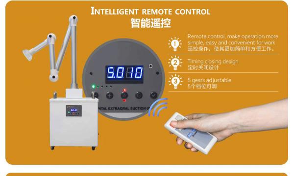 Dental Oral External Aerosol Suction 350W Strong Suction Machine with Remote Control