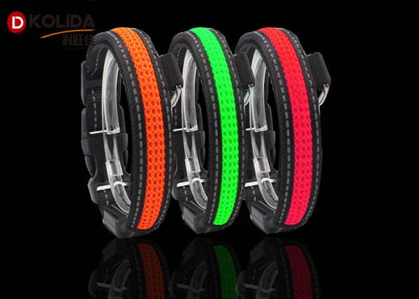 LED Nylon Dog Collar Dog Cat Harness Flashing Light Up Night Safety Pet Collars