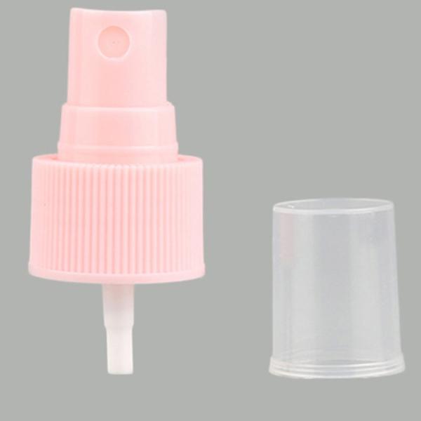 PET Bottle Pink Black 24MM Cosmetic Mist Sprayers Pump With Tube