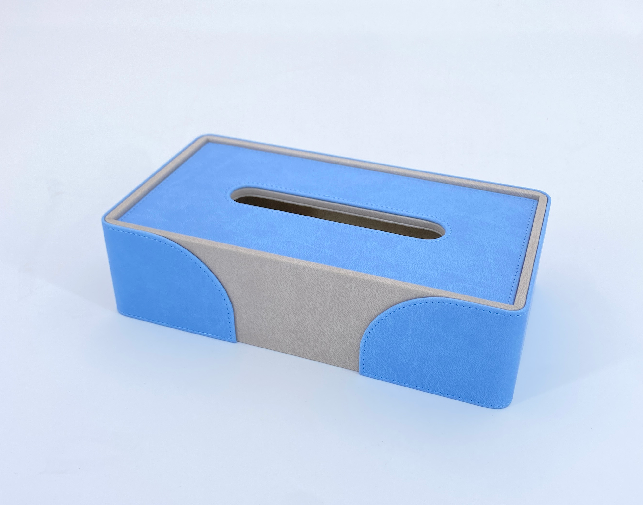Durable Elegant PU Leather rectangular Tissue Box Cover for Hotels Customizable Colors