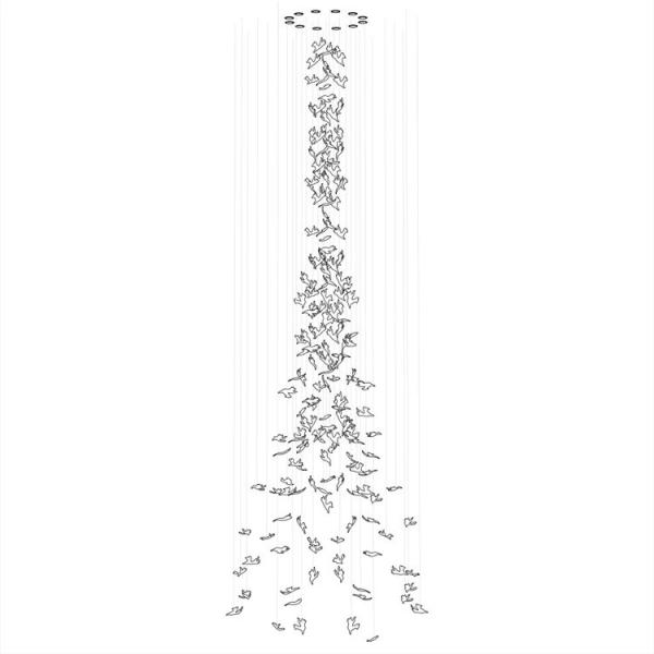 Indoor Decoration Chandelier Hotel Villa Staircase Glass LED Pendant Light