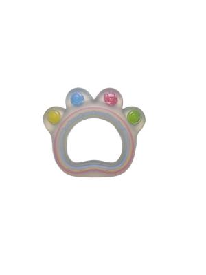 Flexible Bear Paw Cow Silicone Baby Teether Toy 8x9cm With Size Is 8*9 cm And Weight Is 35 Gram
