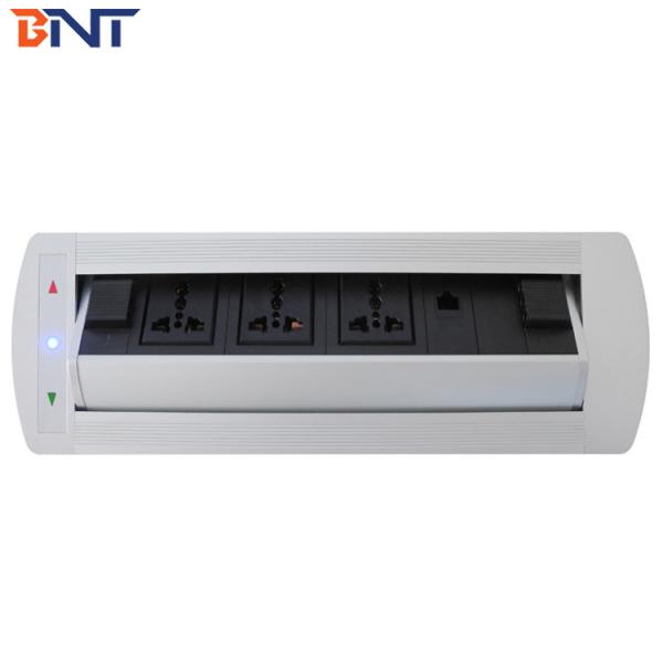 BNT CAT6 network motorized overturn 180 degree table power outlet