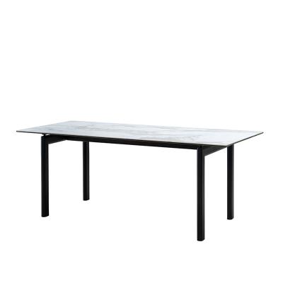 Customized 900mm Ceramic Grey Dining Table with Contemporary Style DT-996-180