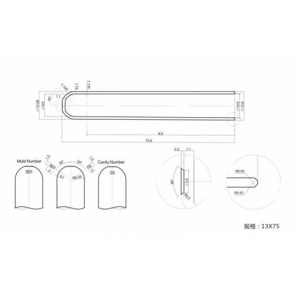 Трубка ЛЮБИМЦА для пробирок 13*75мм 13*75мм 16*100мм прозрачной пробирки для анализа крови