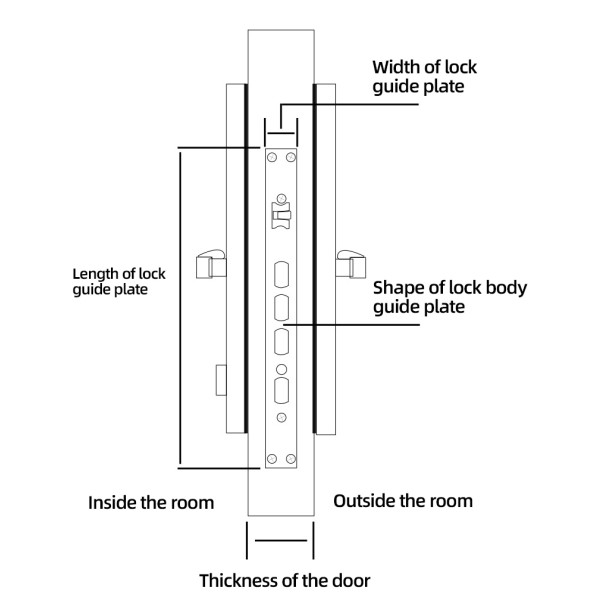 Yagu Double Side Intelligent Lock Tuya Wifi Smart Lock Door Fingerprint Password Smart Door Lock Smart Locks for Front Door