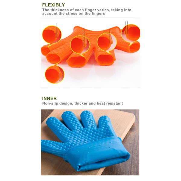 MAX Heat Silicone résistant GRILLENT TOUT ENTIER griller des gants pour faire cuire le Potholder de cuisson de barbecue