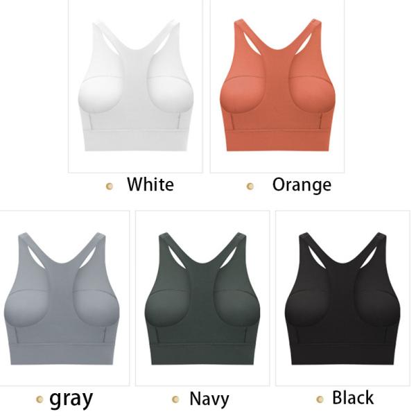 Padded Womens Sports Bra Y Shaped Back Shockproof wirefree High Neck Sports Top