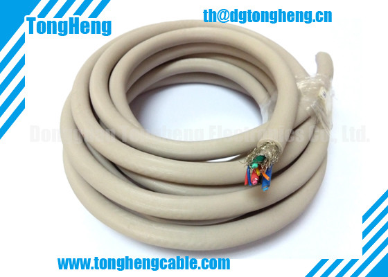 Molex Connector Terminated Grey Colour Braiding Shielded Custom Cable