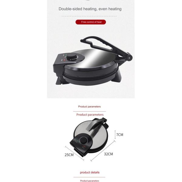Roti Tortilla Press for Commercial Kitchen Equipment Multi-level Firepower Adjustable