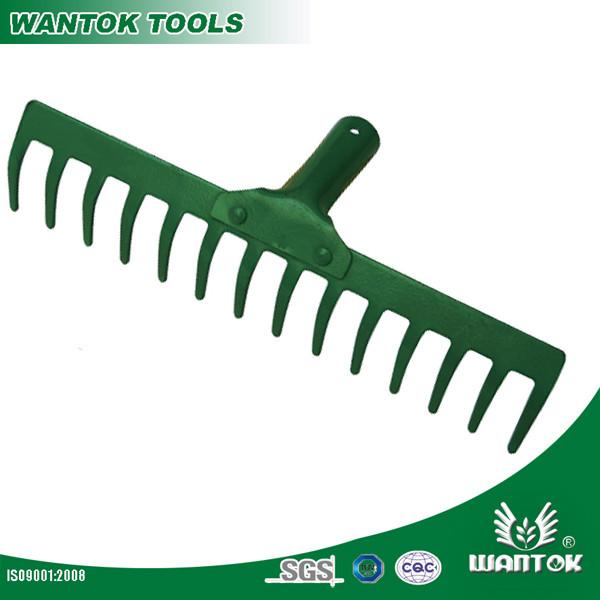 Professional Customized Handle Galvanized Steel Garden Rake Head for Lawn Maintenance
