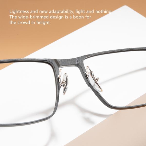 Бизнес-очки Титановый клип на квадрат Алюминиевые очки Рама