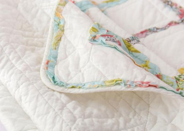 Geometric Full Size Quilt 3pcs Country Style Handmade Patchwork Quilt Bedding Sets