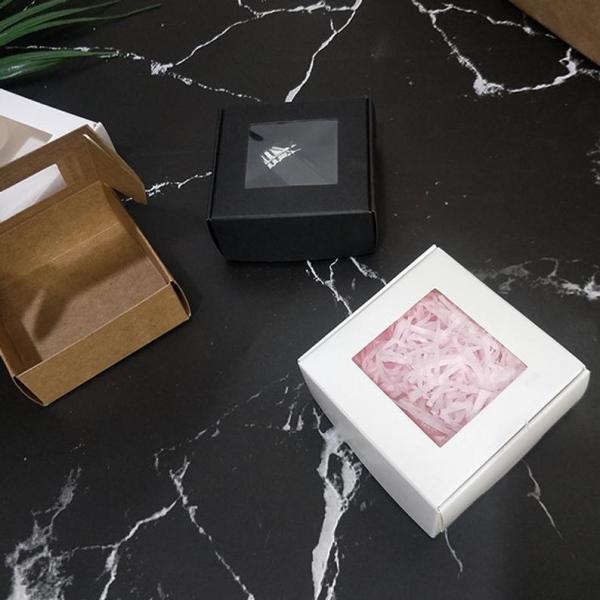 Square Transparent Craft Paper Accessory White Card Present Gift Direct and Hot Stamping