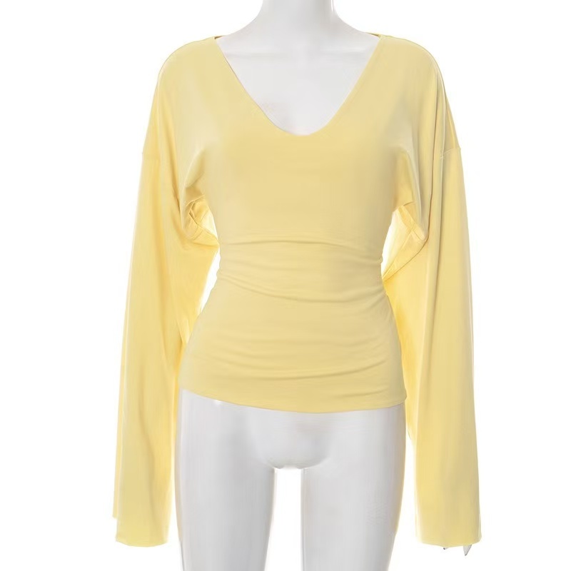 Women’s Off-Shoulder Long Sleeve Top with Slim Fit and Stretch Fabric for Comfortable Wear