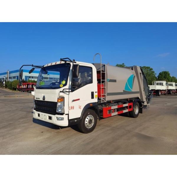 Manual Transmission Sinotruk Howo Garbage Truck Post-loading Truck with Weichai 140 HP Compression Euro 4