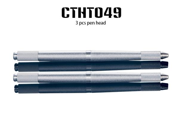 3 Heads Metal 3D Manual Tattoo Pen 7 9 11 12 14 17 18 U 21 Pin Blade
