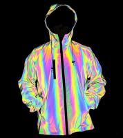 Nuit réfléchie colorée de la veste de vendeur d'habillement des hommes faits sur commande de la Chine folâtrant le manteau à capuchon de pull à capuchon de tirette
