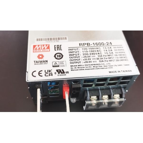 Original MEAN WELL RPB-1600-24 24V 1600W 92.5% High Efficiency AC DC LED Driver